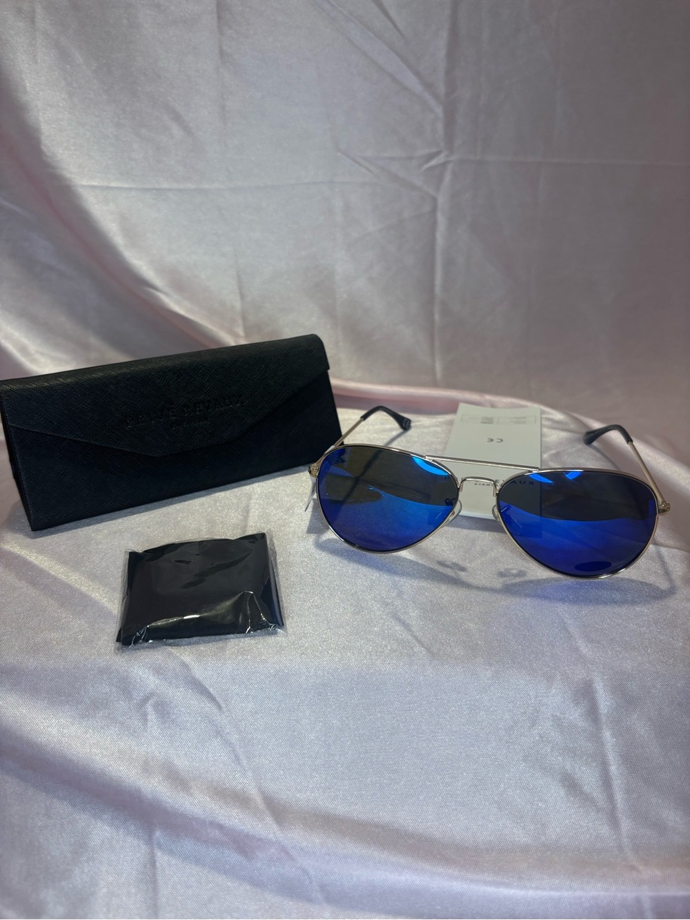 Prive Revaux Commando Men's Aviator Sunglasses with Blue Mirrored Lenses